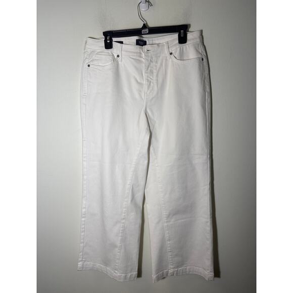NYDJ White Wide Leg Denim Size 12 - Picture 1 of 2